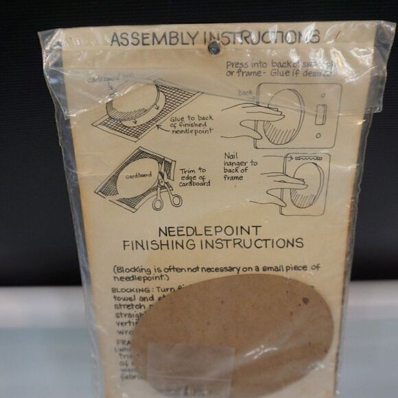 Banar Boutique Craft Frame Switch Plate Cover Wood Oval Insert for Stitchery NOS - Picture 4 of 4